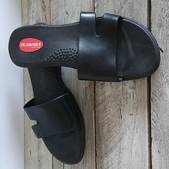 OKABASHI Black Slide Sandal Small - Picture 2 of 10